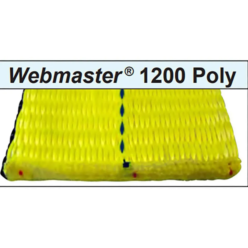 Endless, Type 5 Web Sling: 4' Long, 1" Wide, 2400 lb Vertical Capacity, Polyester