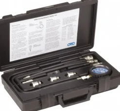 Engine Compression Test Kits; Type: Compression Tester; Number of Pieces: 17.0; Contents: Thread adapters: 10mm, 12mm and 18mm; 12" flex-14mm Long Reach Hose; Full assortment of adapters; 12" flex-14mm Standard Reach Hose; 2-1/2" Gauge; 12" flex-14mm Long Reach Hose