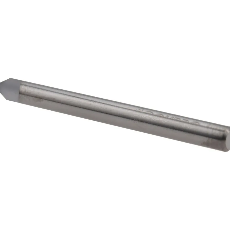 Engraving Cutter: 60 °, 1/8" Dia, Conical Point, Solid Carbide