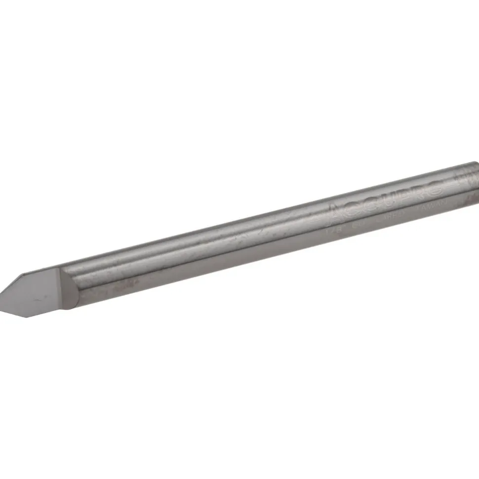 Engraving Cutter: 60 °, 1/8" Dia, Conical Point, Solid Carbide