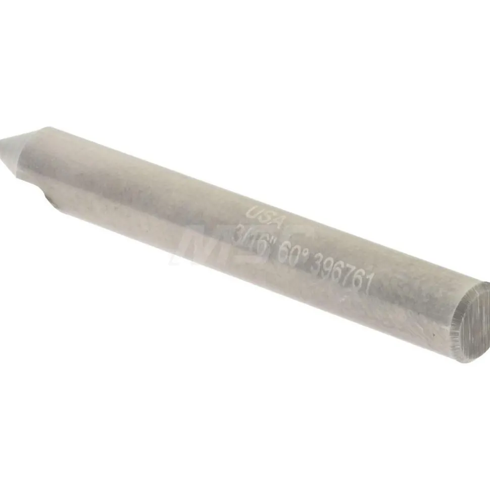 Engraving Cutter: 60 °, 3/16" Dia, Conical Point, Solid Carbide