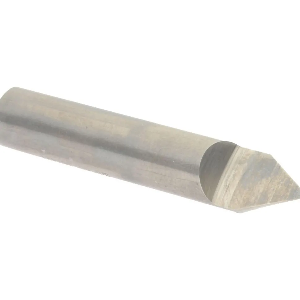 Engraving Cutter: 60 °, 3/8" Dia, Conical Point, Solid Carbide
