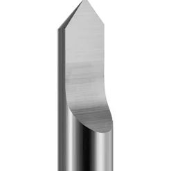 Engraving Cutter: 60 °, 1/8" Dia, Pointed, Solid Carbide