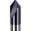 Engraving Cutter: 60 °, 1/8" Dia, Pointed, Solid Carbide