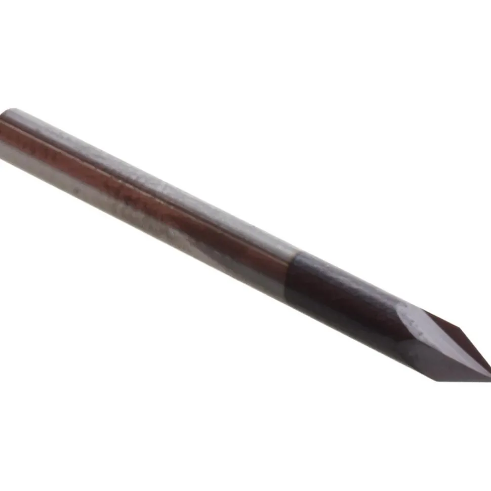 Engraving Cutter: 45 °, 1/8" Dia, Pointed, Solid Carbide