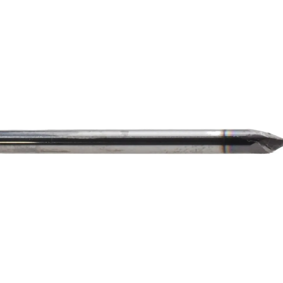 Engraving Cutter: 60 °, 1/8" Dia, Pointed, Solid Carbide
