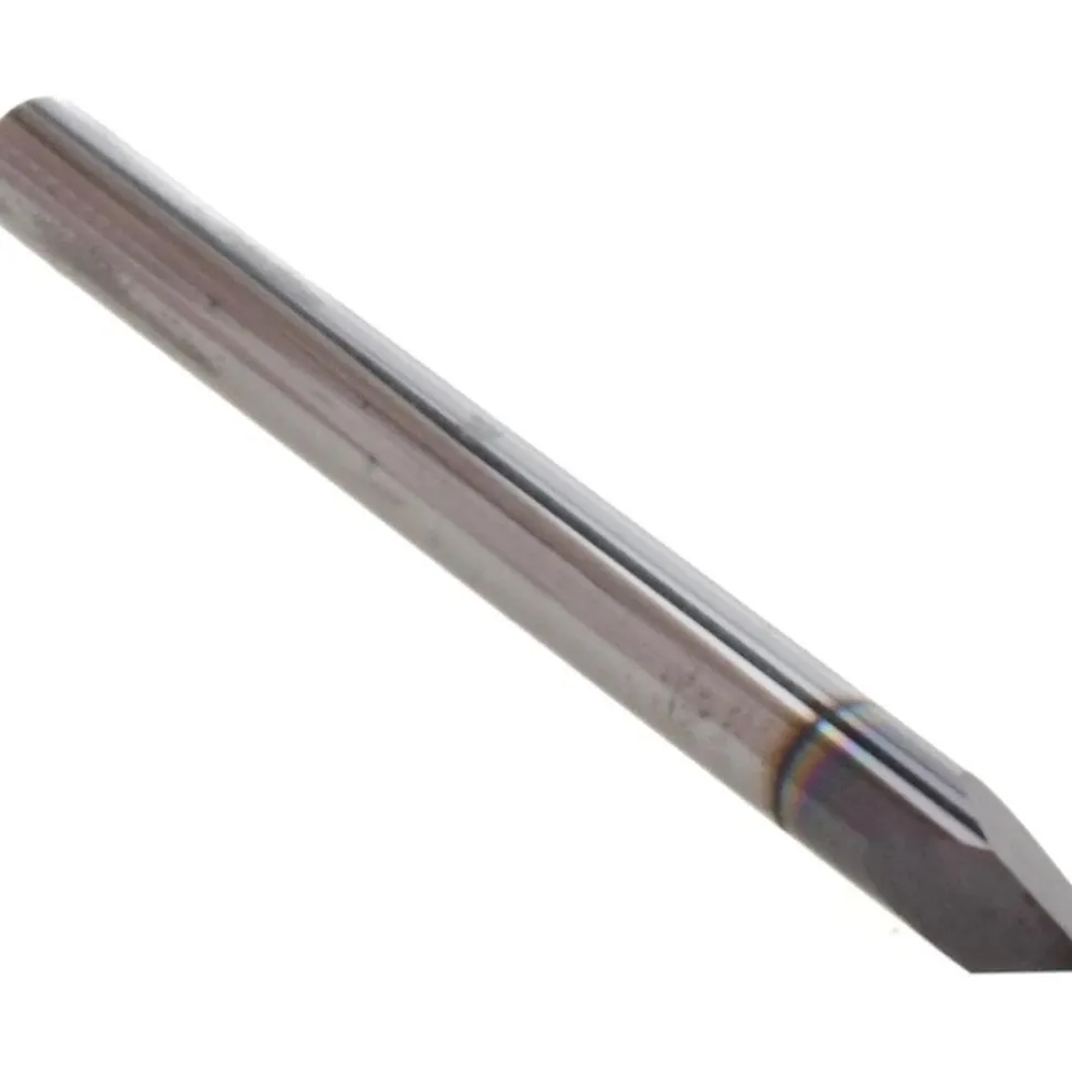 Engraving Cutter: 60 °, 1/8" Dia, Pointed, Solid Carbide