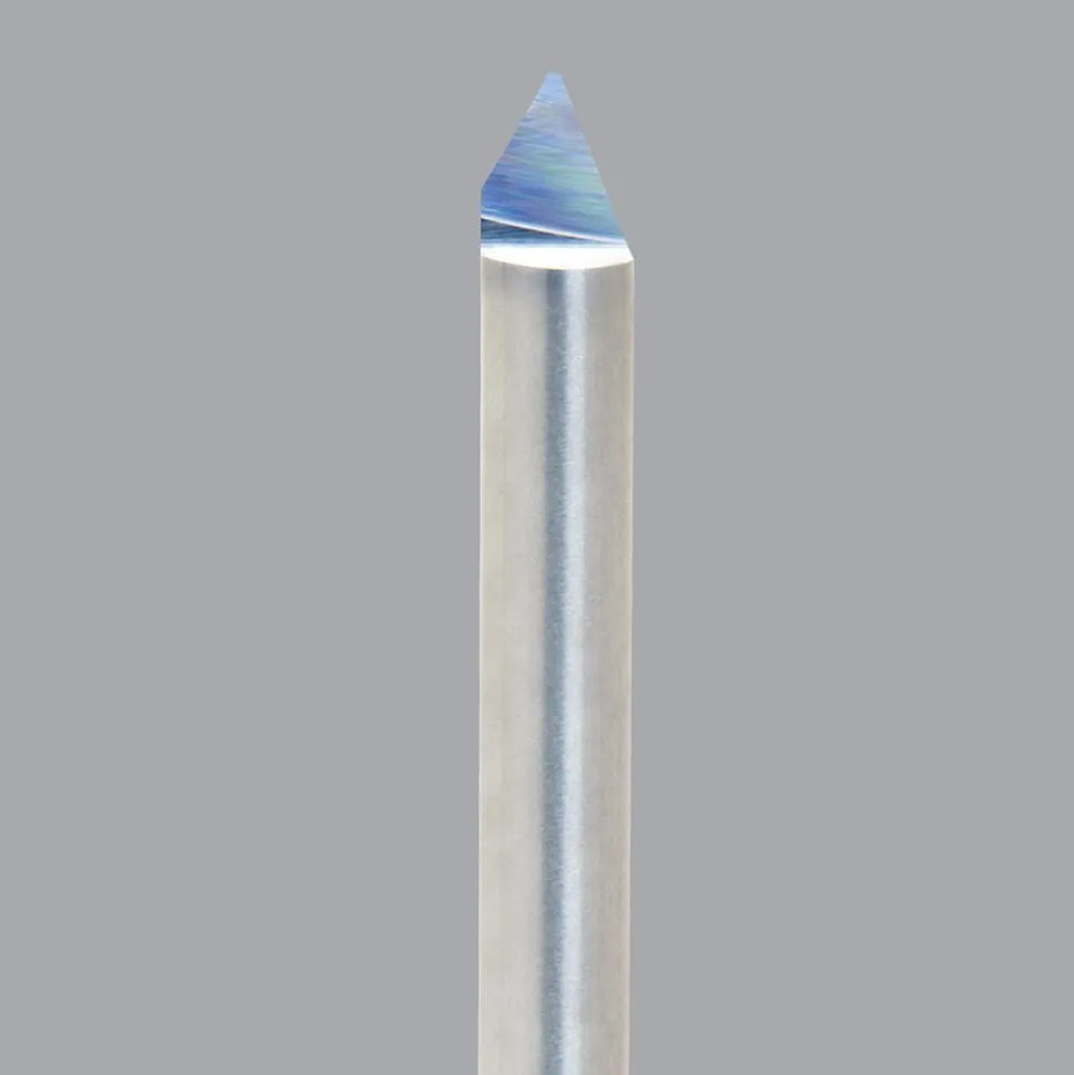Engraving Cutter: 60 °, 0.03" Dia, 0.03" Tip Dia, Conical Point, Solid Carbide