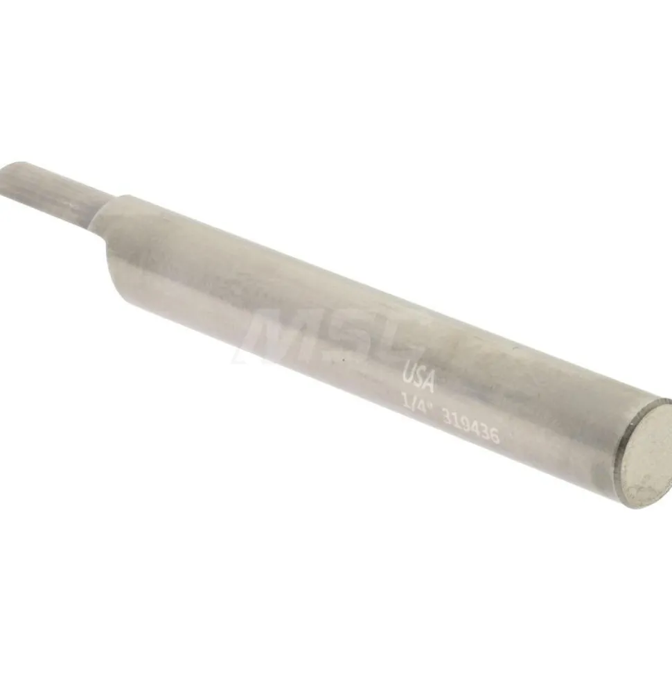 Engraving Cutter: 1/4" Dia, 0.25" Tip Dia, Square Point, Solid Carbide