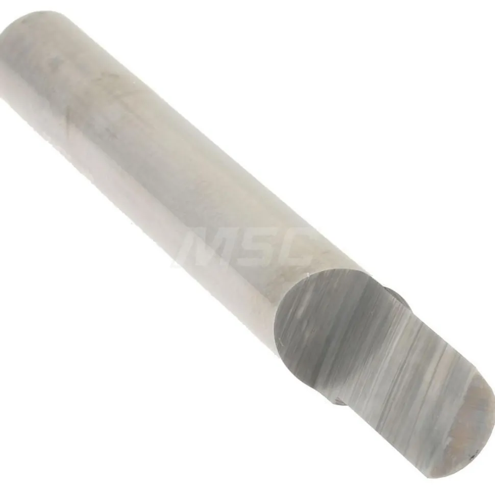 Engraving Cutter: 1/4" Dia, 0.25" Tip Dia, Square Point, Solid Carbide