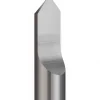Engraving Cutter: 3/16" Dia, 0.008" Tip Dia, Tipped Off Point, Solid Carbide