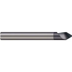 Engraving Cutter: 60 °, 1/8" Dia, 0.01" Tip Dia, Tipped Off Point, Solid Carbide