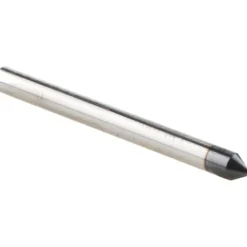 Engraving Cutter: 60 °, 1/8" Dia, 0.005" Tip Dia, Tipped Off Point, Solid Carbide