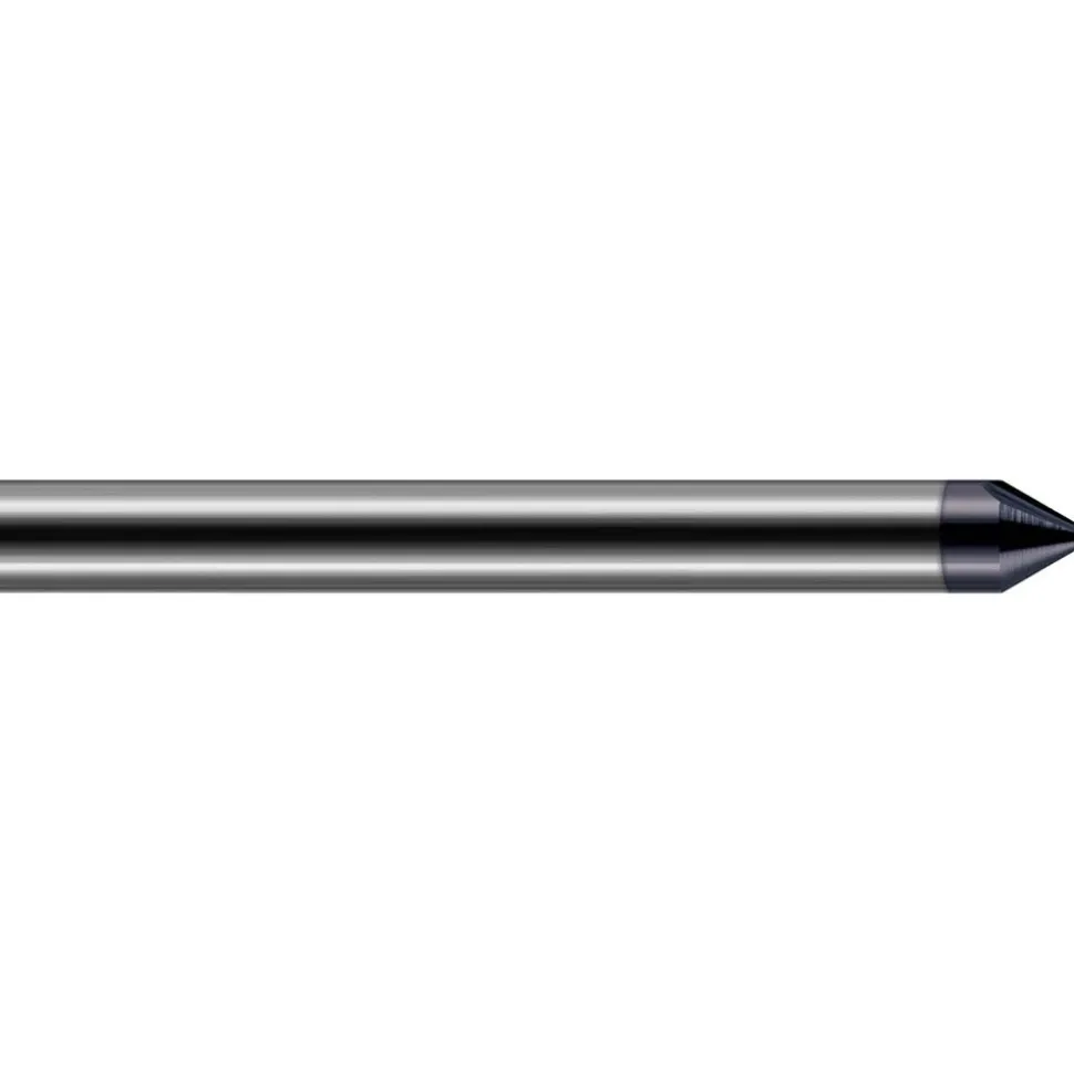 Engraving Cutter: 60 °, 1/8" Dia, Tip Radius Point, Solid Carbide