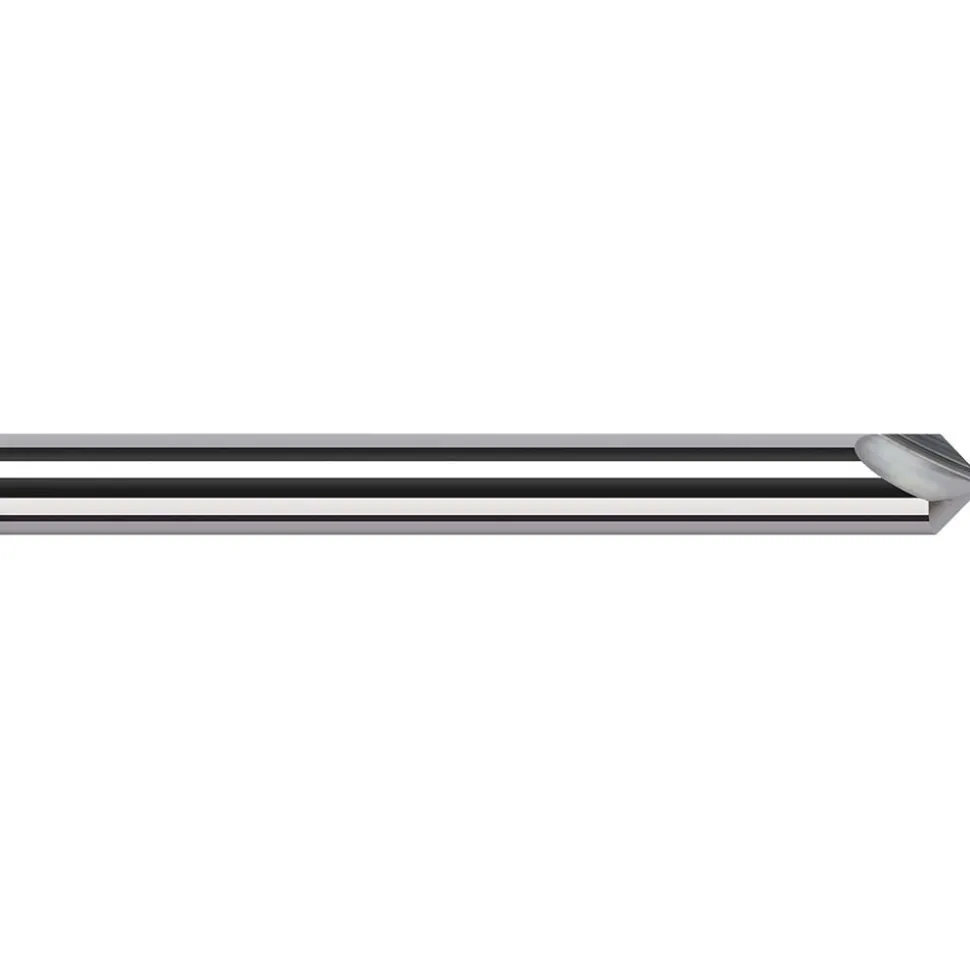 Engraving Cutter: 60 °, 1/8" Dia, Tip Radius Point, Solid Carbide