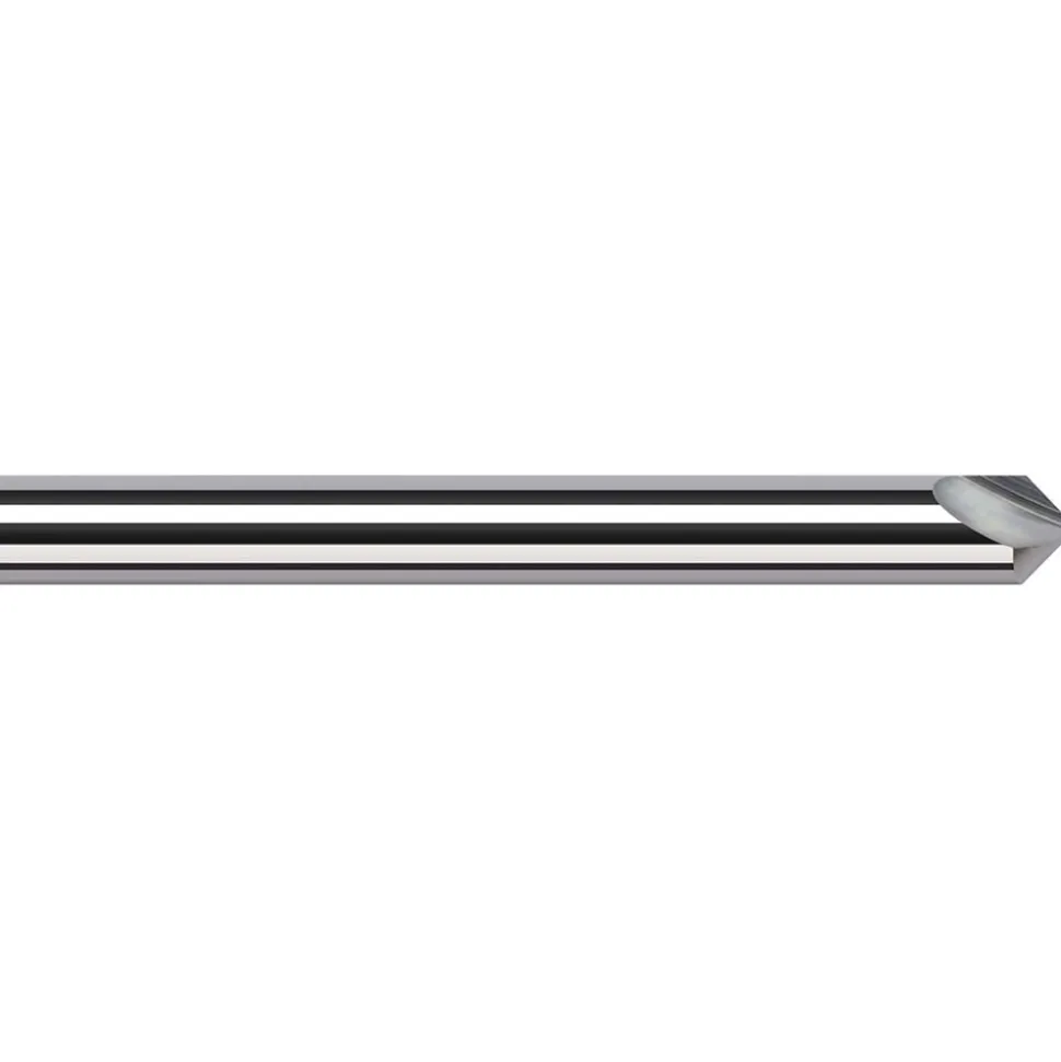 Engraving Cutter: 60 °, 1/4" Dia, Tip Radius Point, Solid Carbide