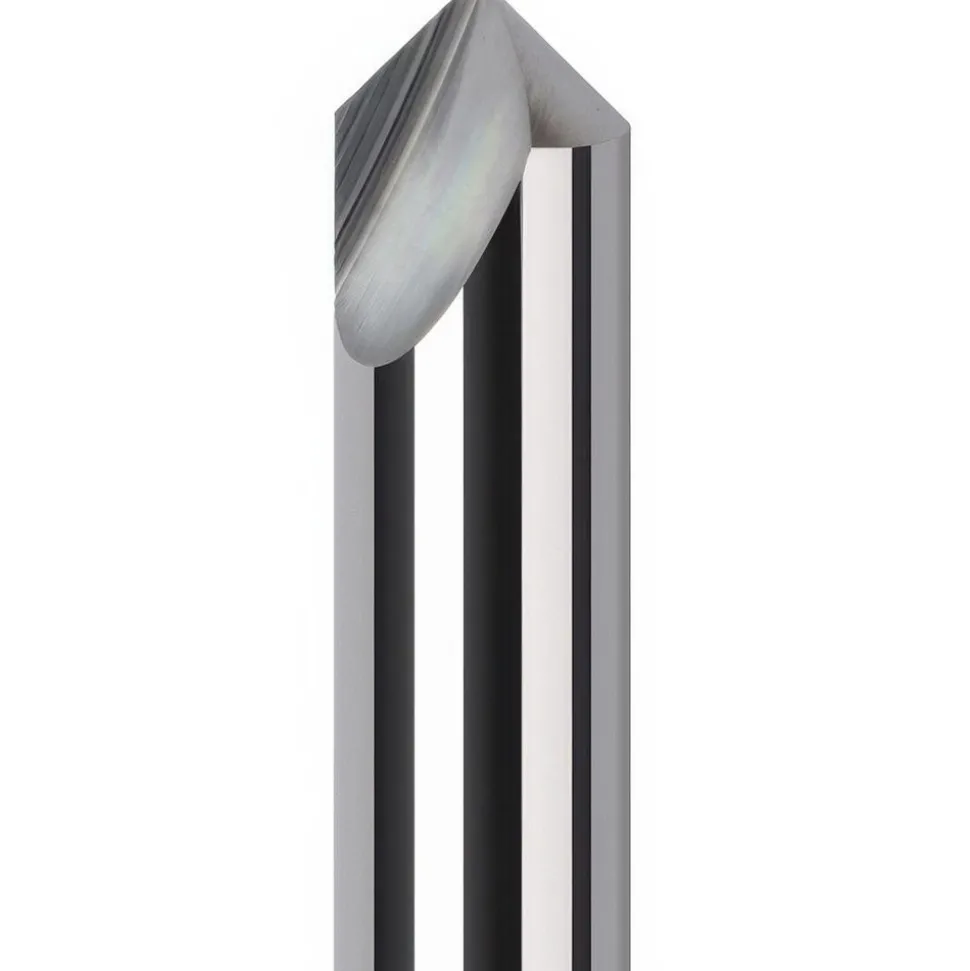 Engraving Cutter: 60 °, 1/4" Dia, Tip Radius Point, Solid Carbide