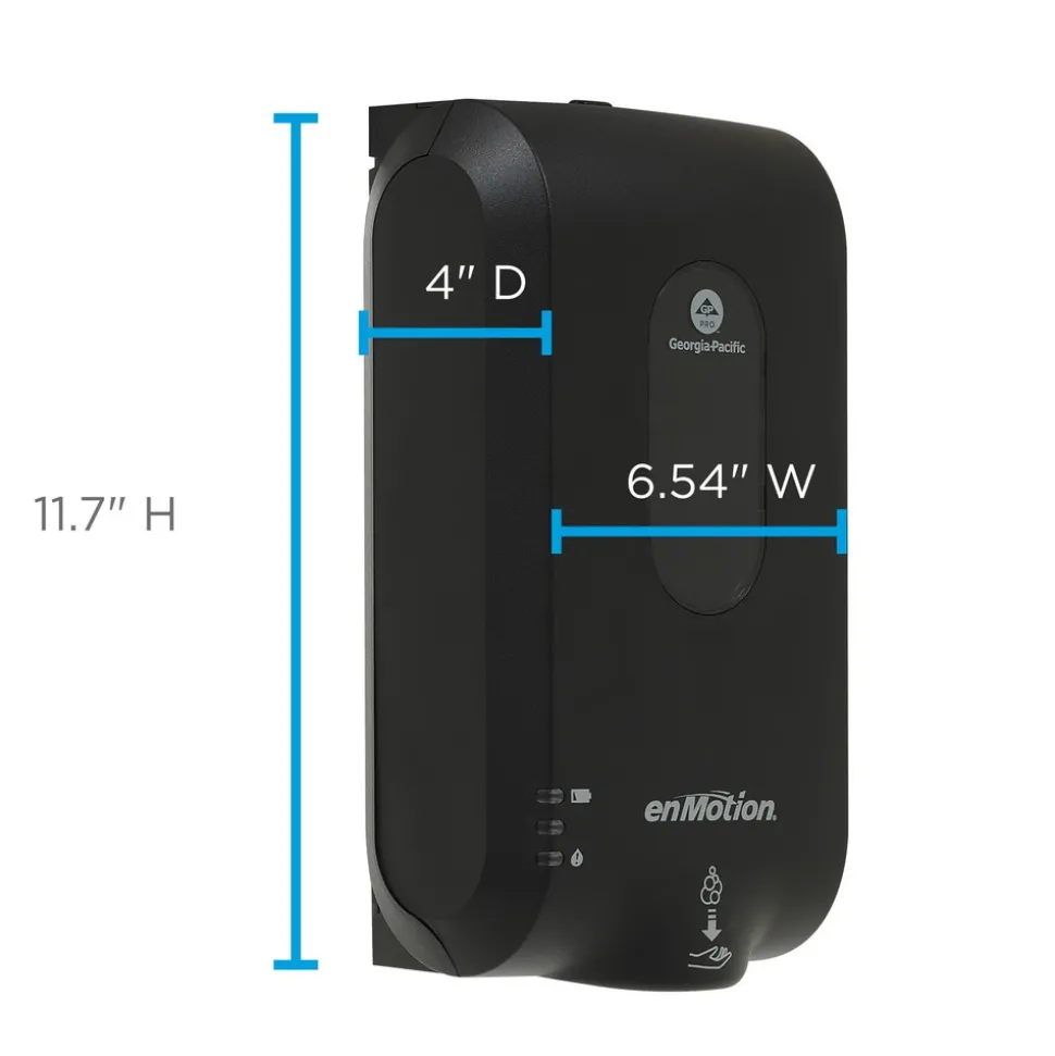 Enmotion Gen2 Automated Touchless Soap & Sanitizer Dispenser, Black