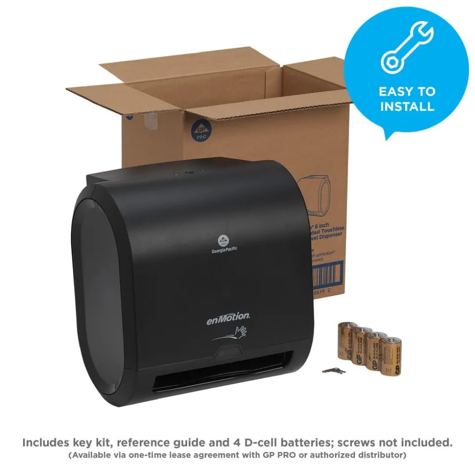 Enmotion Impulse 8" 1-Roll Automated Touchless Paper Towel Dispenser, Black