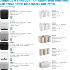 Enmotion 10" Paper Towel Rolls, White