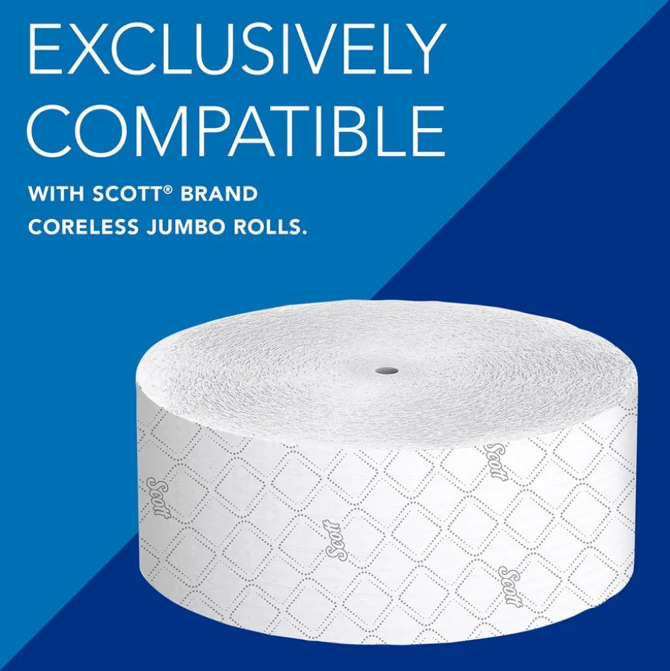 Essential Coreless Jumbo Roll Toilet Paper Dispenser with Stub Roll, Black, 14.25" x 9.75" x 6.00"