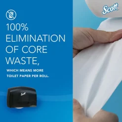 Essential Coreless Jumbo Roll Toilet Paper Dispenser with Stub Roll, Black, 14.25