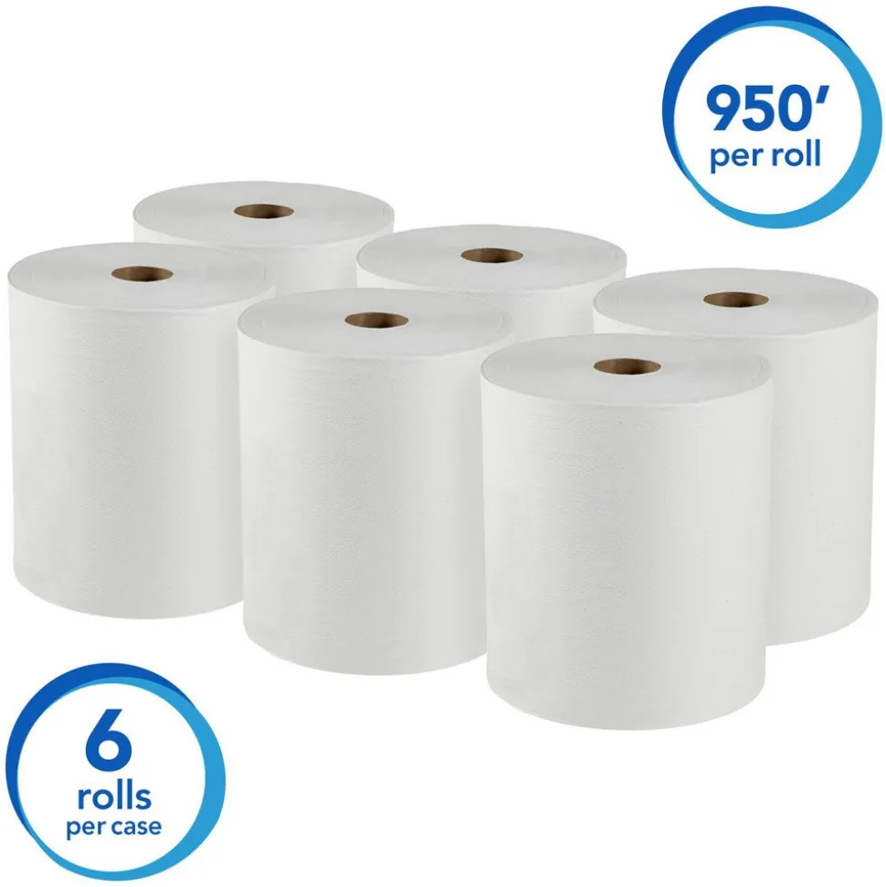 Essential High Capacity Hard Roll Paper Towels, 1.75" Core, White