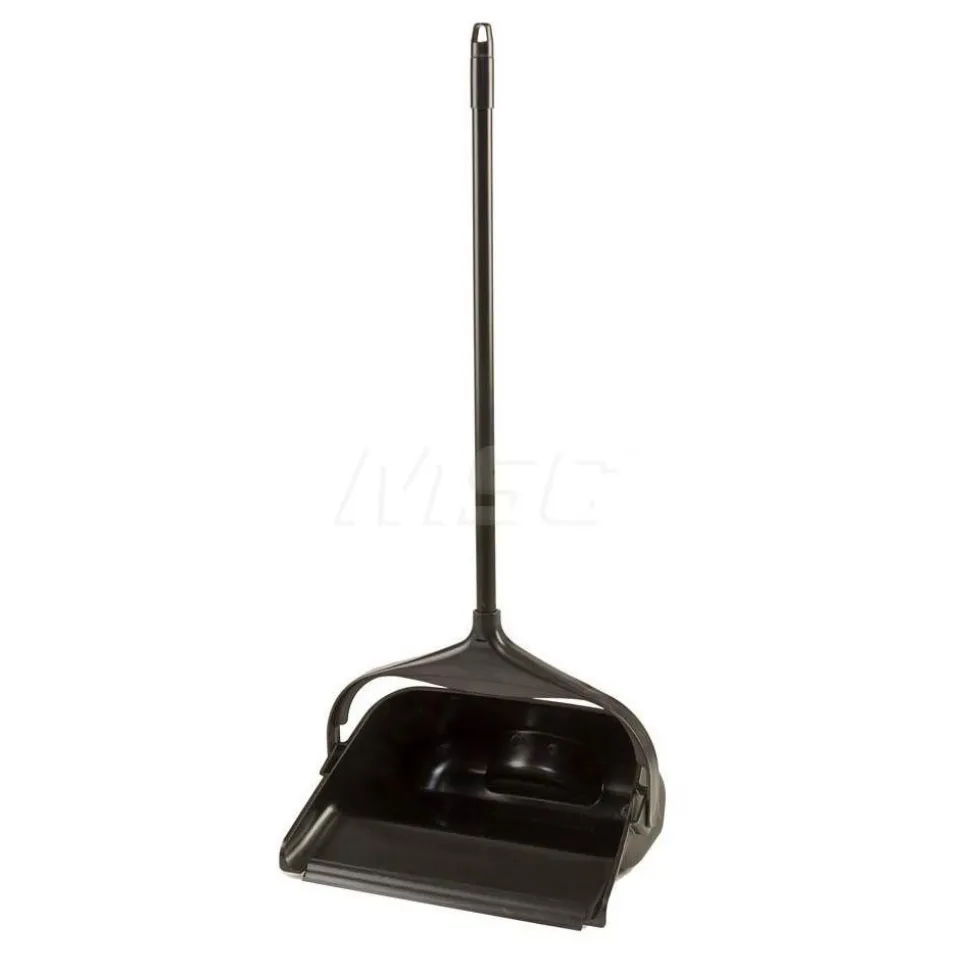 Executive Series Lobby Pro Upright Dust Pan, Long-Handle, Black