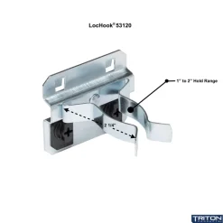Extended Spring Clip Pegboard Hook