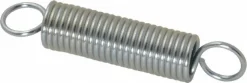 Extension Spring: 0.375" OD, 9.53 lb Max Load, 2.89" Extended Length, 0.0475" Wire Dia, Cross-Over