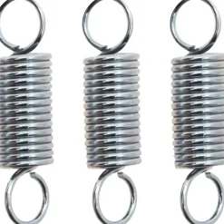 Extension Spring: 0.375" OD, 9.59 lb Max Load, 2.07" Extended Length, 0.0475" Wire Dia, Cross-Over