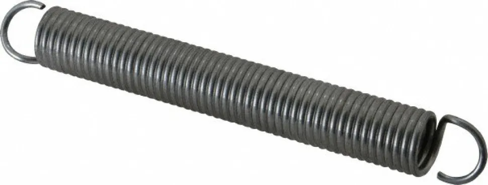 Extension Spring: 0.73" OD, 33.97 lb Max Load, 8.98" Extended Length, 0.0915" Wire Dia