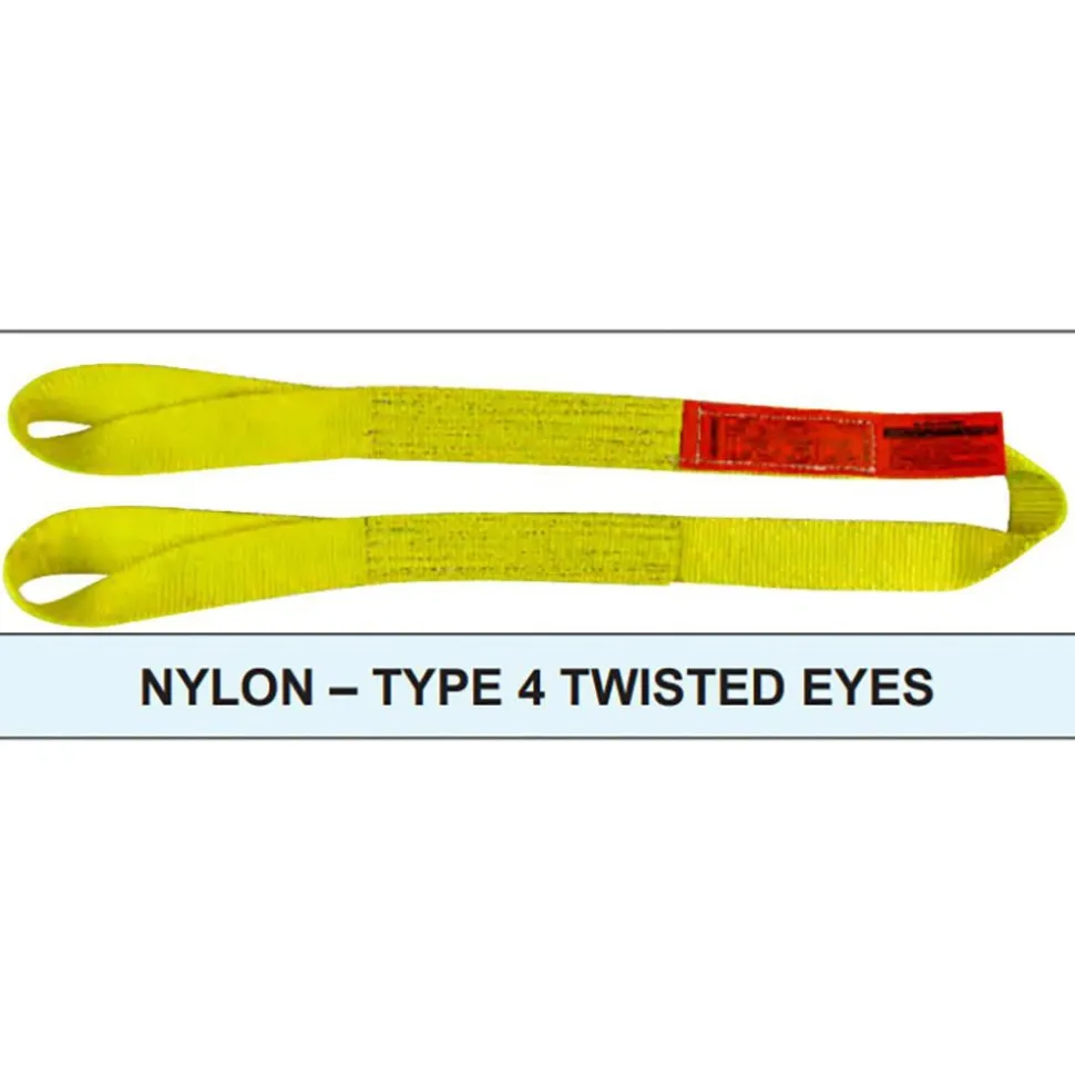 Eye & Eye Sling: 2" Wide, 3' Long, 12,800 lb Vertical, Nylon