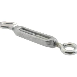 144 (Eye) & 174 (Hook) Lb Load Limit, 3/8" Thread Dia, 2-7/8" Take Up, Malleable Iron Hook & Eye Turnbuckle