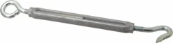 144 (Eye) & 174 (Hook) Lb Load Limit, 3/8" Thread Dia, 2-7/8" Take Up, Aluminum Hook & Eye Turnbuckle