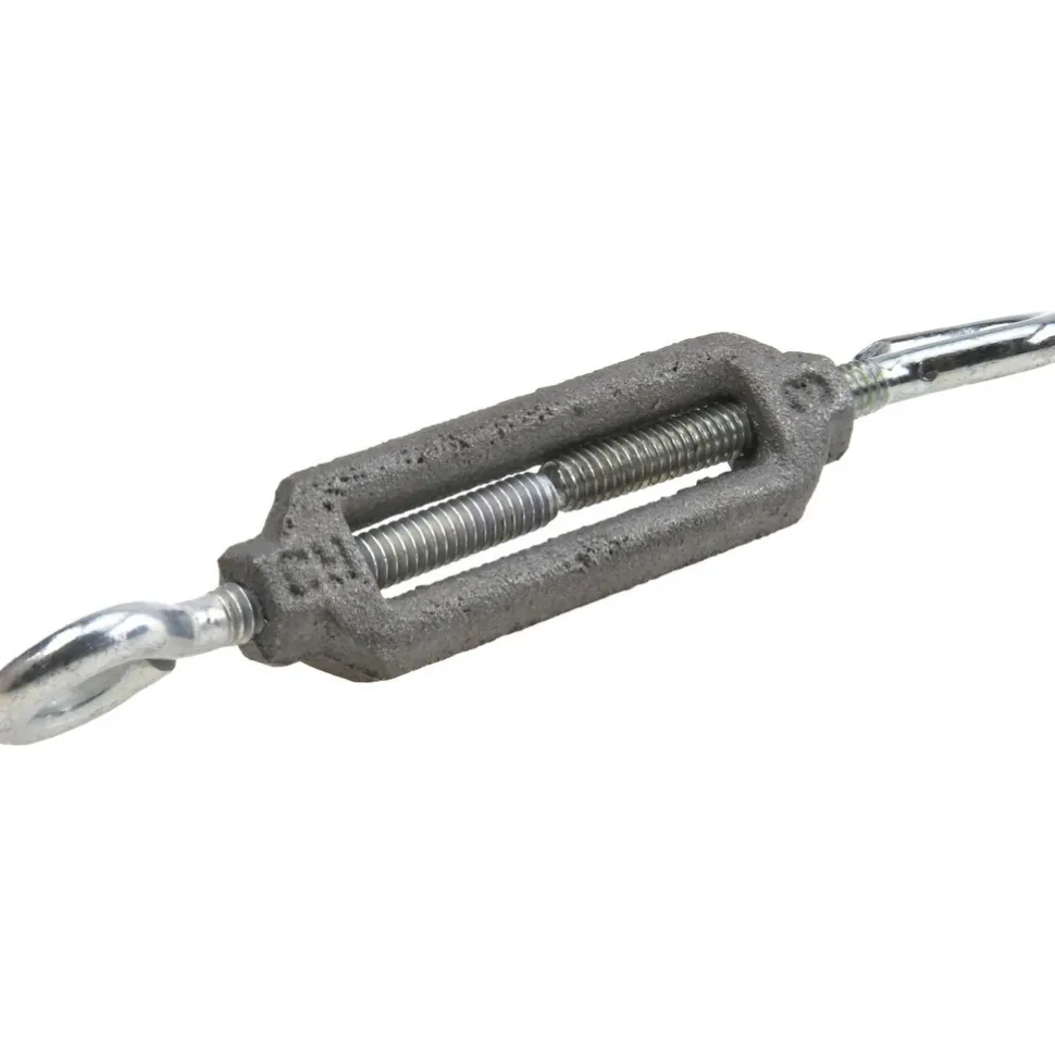 52 (Eye) & 52 (Hook) Lb Load Limit, #12 Thread Dia, 1-13/16" Take Up, Aluminum Hook & Eye Turnbuckle