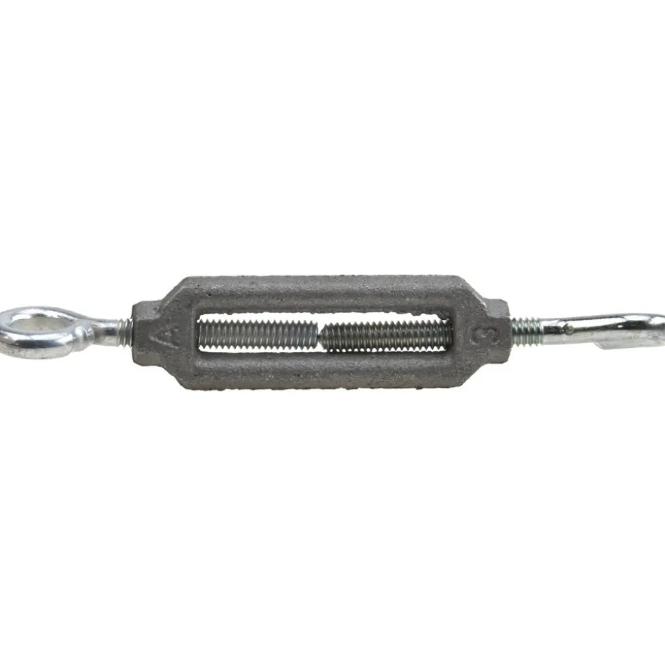 52 (Eye) & 52 (Hook) Lb Load Limit, #12 Thread Dia, 1-13/16" Take Up, Aluminum Hook & Eye Turnbuckle