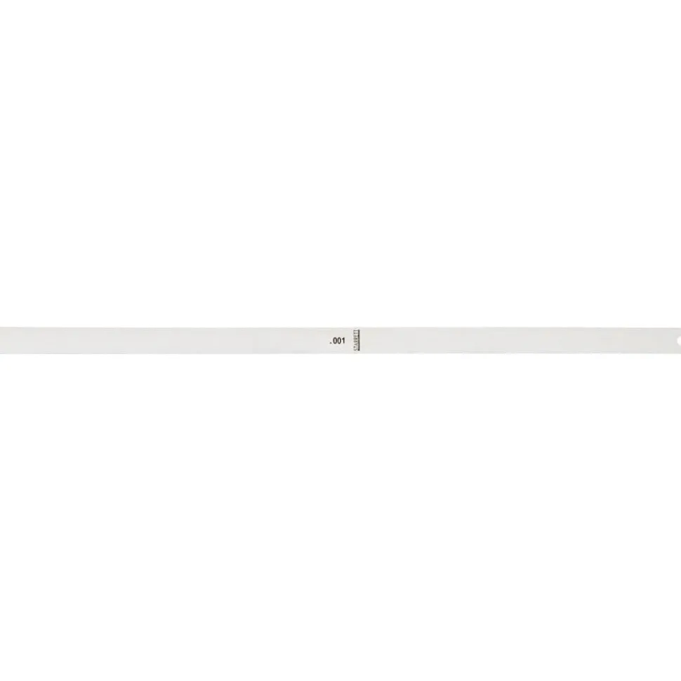 Feeler Gage: 0.001" Thick, 0.5" Wide, 12" Long