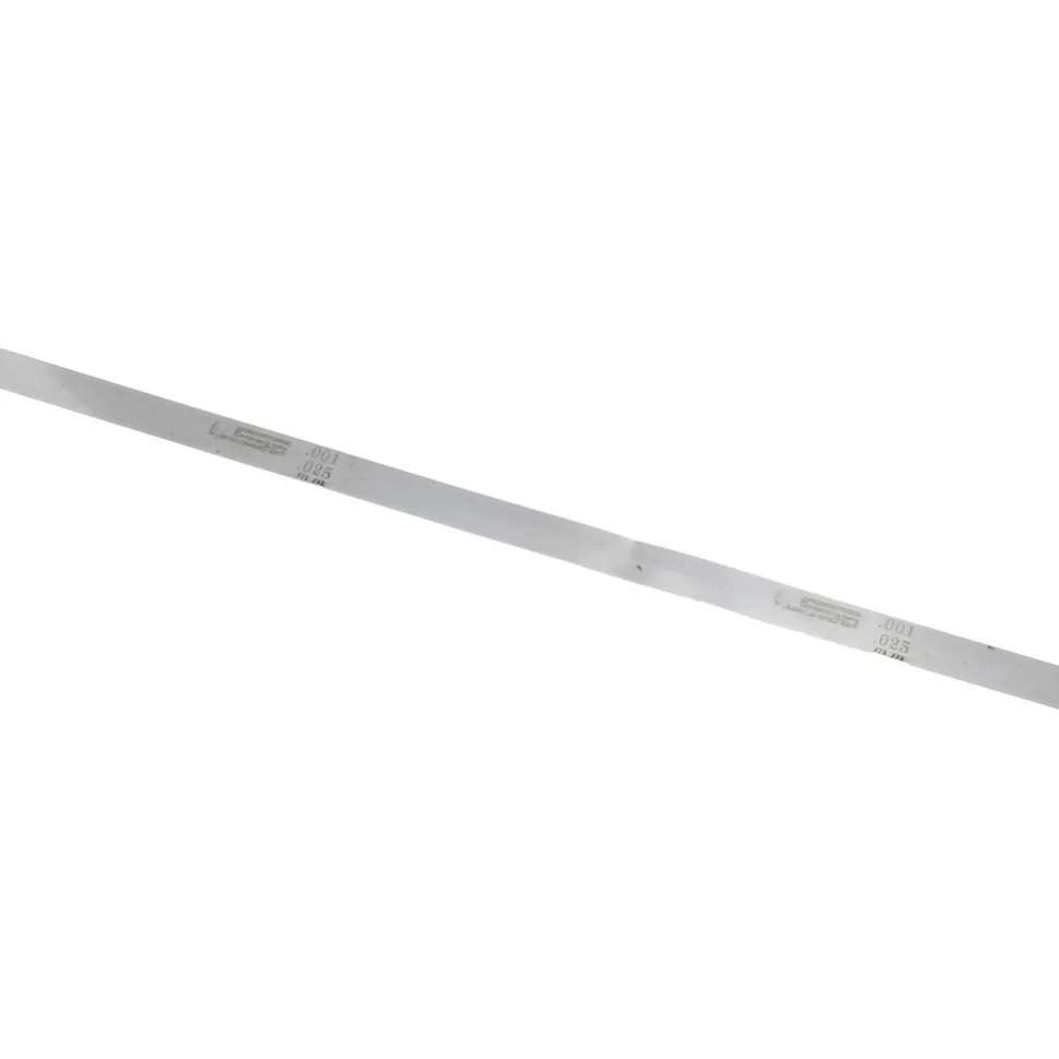 Feeler Gage: 0.001" Thick, 0.5" Wide, 12" Long