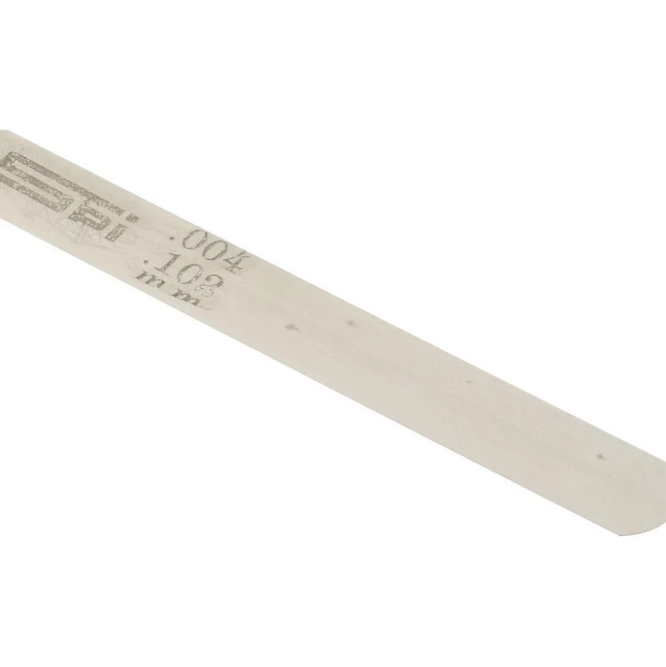Feeler Gage: 0.004" Thick, 0.5" Wide, 12" Long