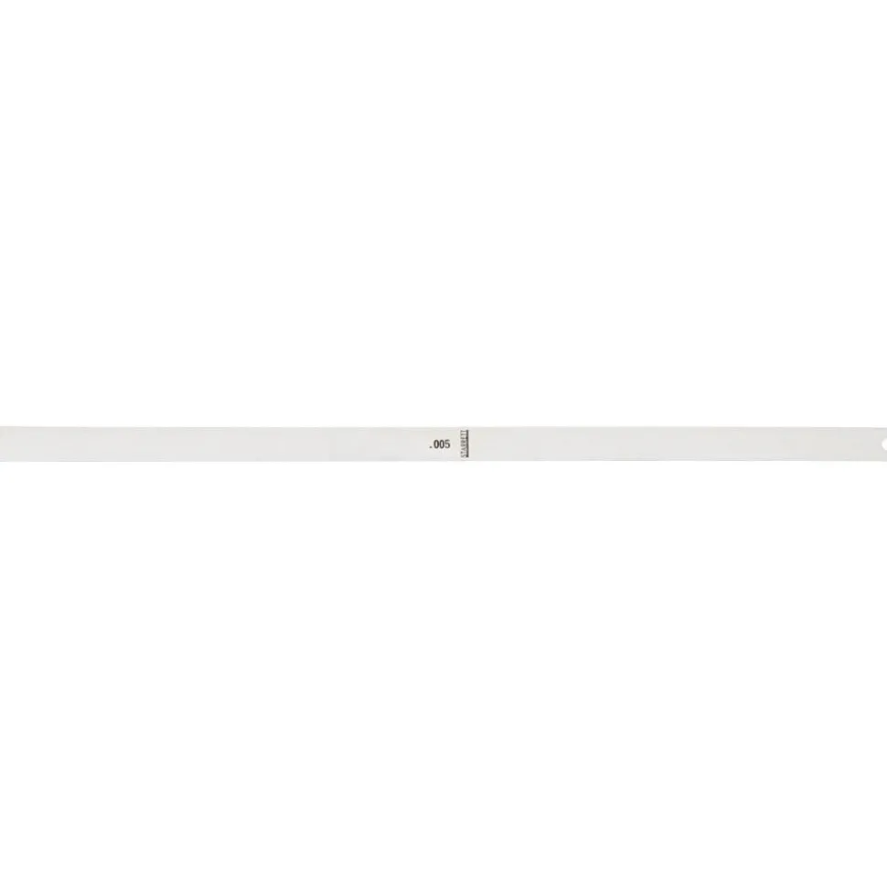 Feeler Gage: 0.005" Thick, 0.5" Wide, 12" Long