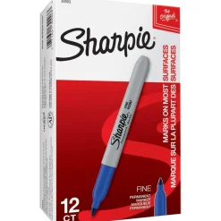 Fine Point Permanent: Blue, Solvent-Based, Point Tip