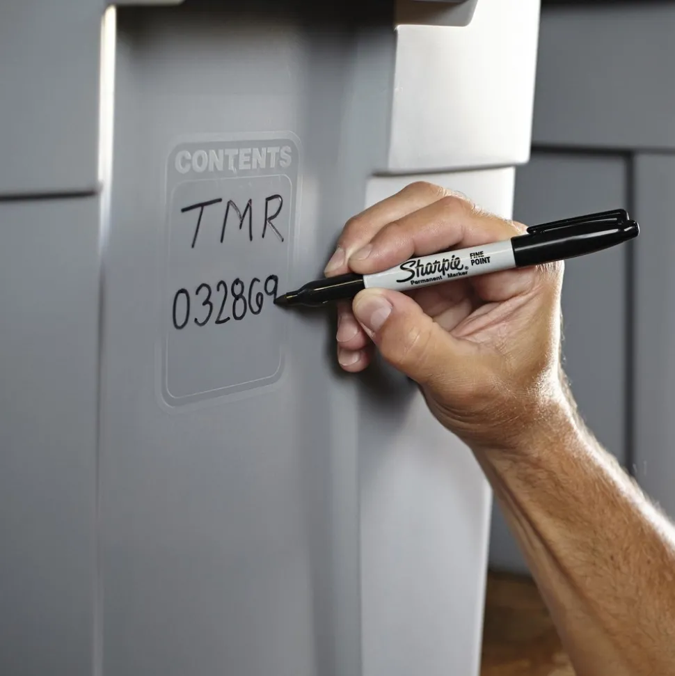 Fine Point Permanent: Jet Black, Solvent-Based, Point Tip