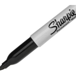 Fine Point Permanent: Jet Black, Solvent-Based, Point Tip