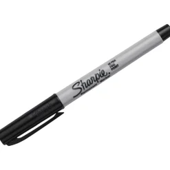 Fine Point Permanent: Jet Black, Solvent-Based, Ultra Fine Tip