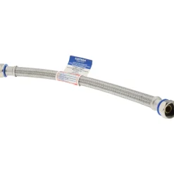 3/4" FIP Inlet, 3/4" FIP Outlet, Stainless Steel Water Heater Supply Line