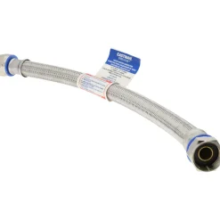 3/4" FIP Inlet, 3/4" FIP Outlet, Stainless Steel Water Heater Supply Line