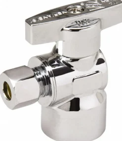FIP 1/2 Inlet, 125 Max psi, Chrome Finish, Brass Water Supply Stop Valve