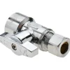 FIP 1/2 Inlet, 125 Max psi, Chrome Finish, Brass Water Supply Stop Valve