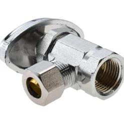 FIP 3/8 Inlet, 125 Max psi, Chrome Finish, Brass Water Supply Stop Valve